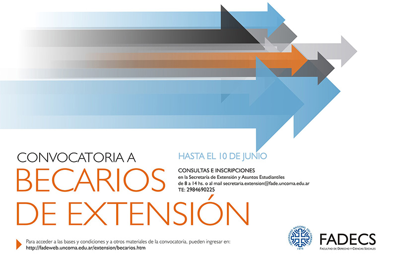 CONVOCATORIA DE BECARIOS DE FORMACIÓN EN EXTENSIÓN